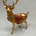 Renna Natalizia Oro e Rossa - L'Arte di Nacchi